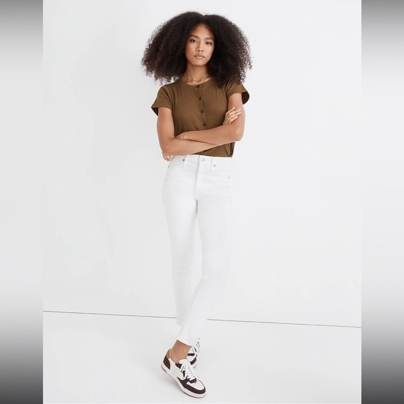 Madewell Stovepipe Jeans in Pure White MC636 Size 29 - Picture 2 of 8